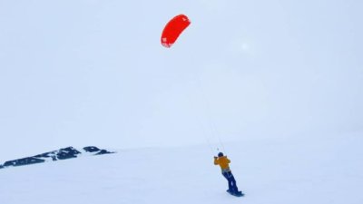 Kiteboarding in Anchorage, Alaska